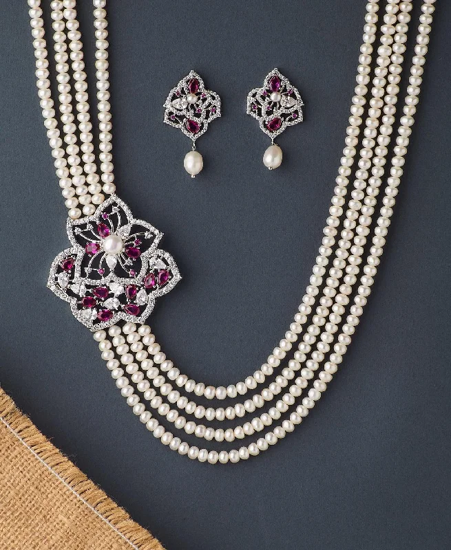 Ravishing Real Pearl Necklace Set