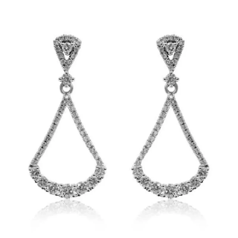 Designer Earrings For Luxury Jewelry-White Gold Diamond Earrings