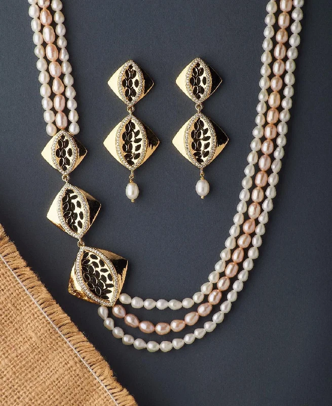 Regal Real Pearl Necklace Set