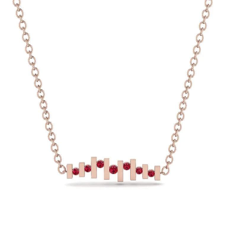 Bars Ruby Necklace - Mercy No. 11