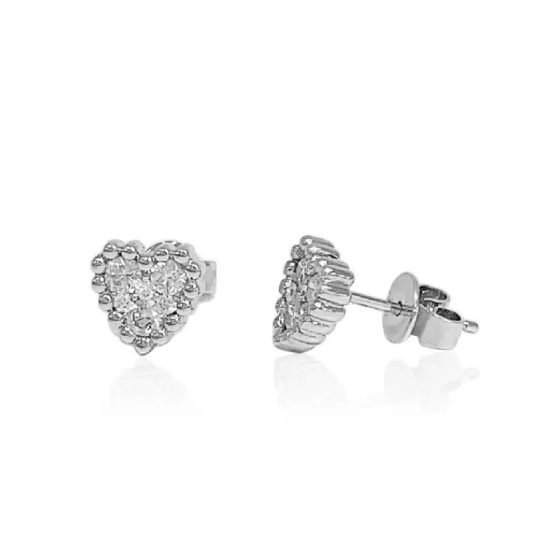 Simple Drop Earrings For Subtle Glam-Diamond Heart Earrings