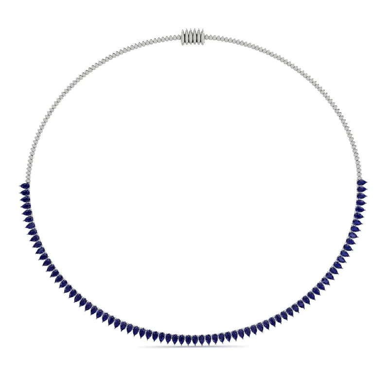 Necklace Sapphire Pear Shape - Aitana No. 15