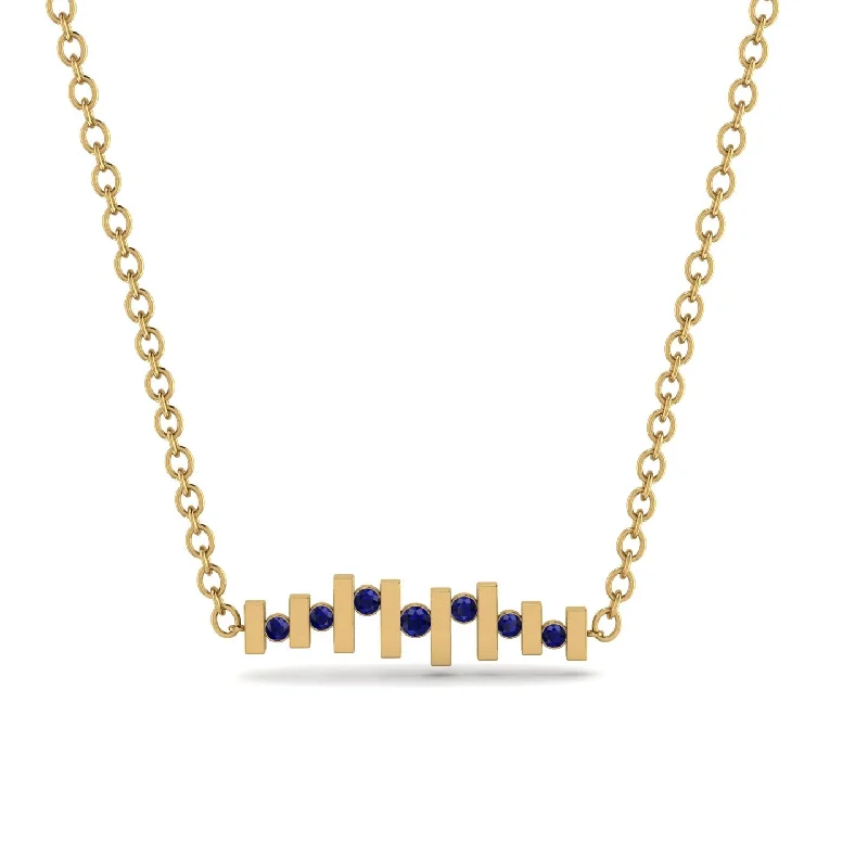 Bars Sapphire Necklace - Mercy No. 13