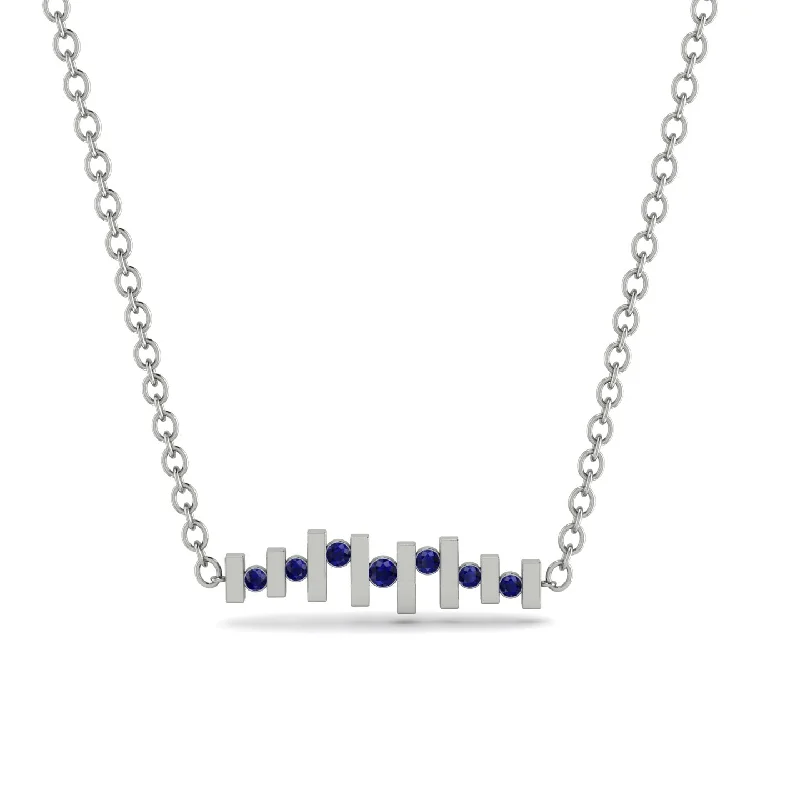 Bars Sapphire Necklace - Mercy No. 15