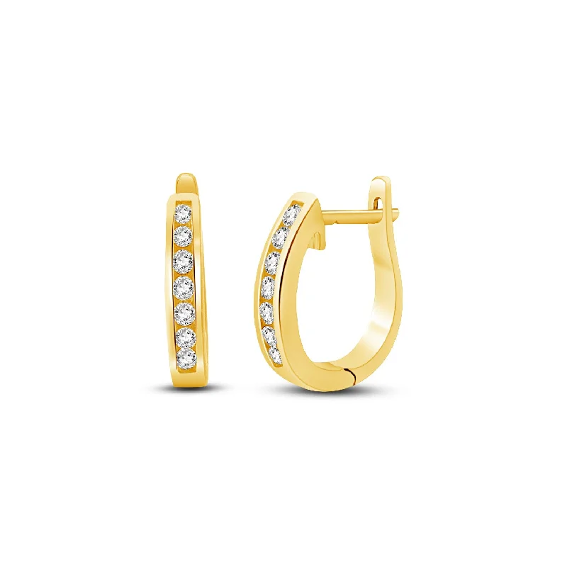 Sparkling Pearl Earrings For Glamorous Looks-Jennifer Belle Petite Diamond Huggie Hoop Earrings