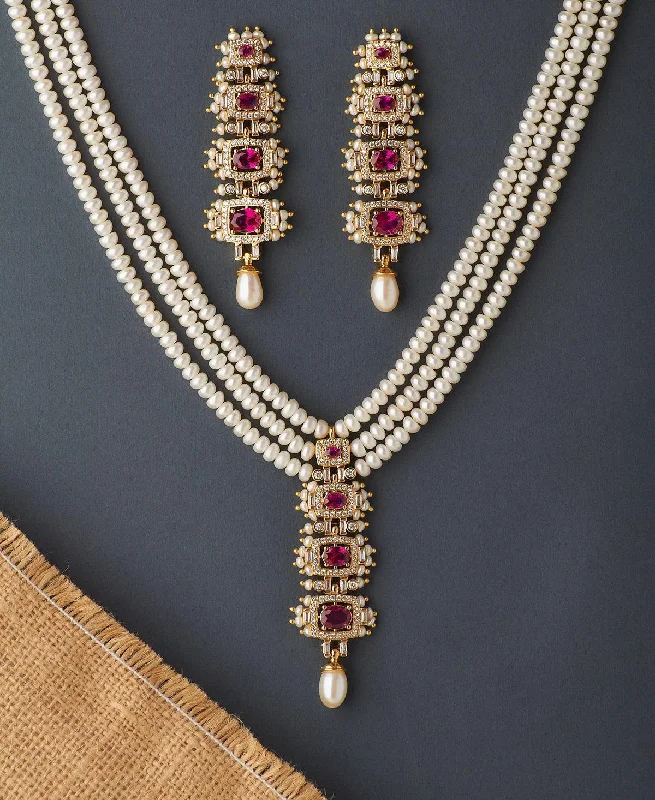 Ravishing Real Pearl Necklace Set