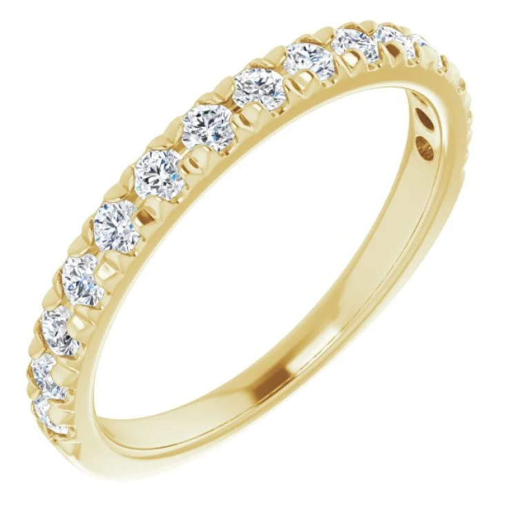 Gorgeous Engagement Rings For Memorable Proposals-14K Yellow 1/2 CTW Lab-Grown Diamond French-Set Anniversary Band