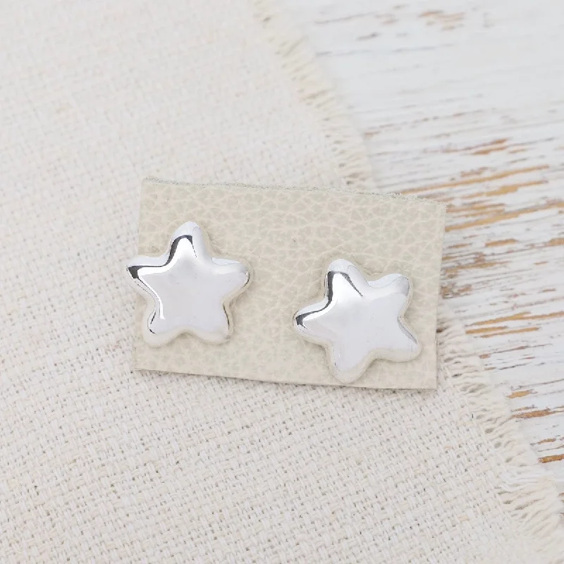 Beautiful Beaded Earrings For Creative Looks-Electroform Star Post Earrings