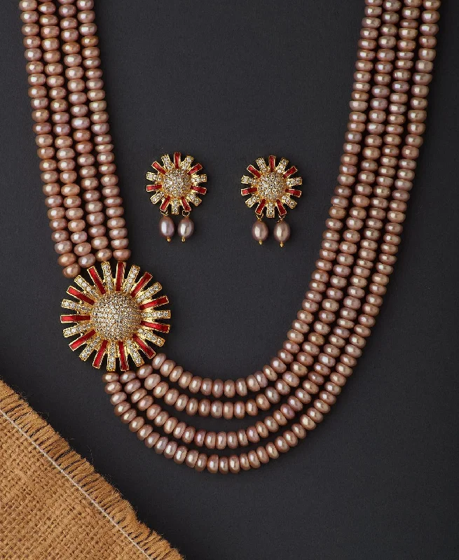 Ravishing Real Pearl Necklace Set