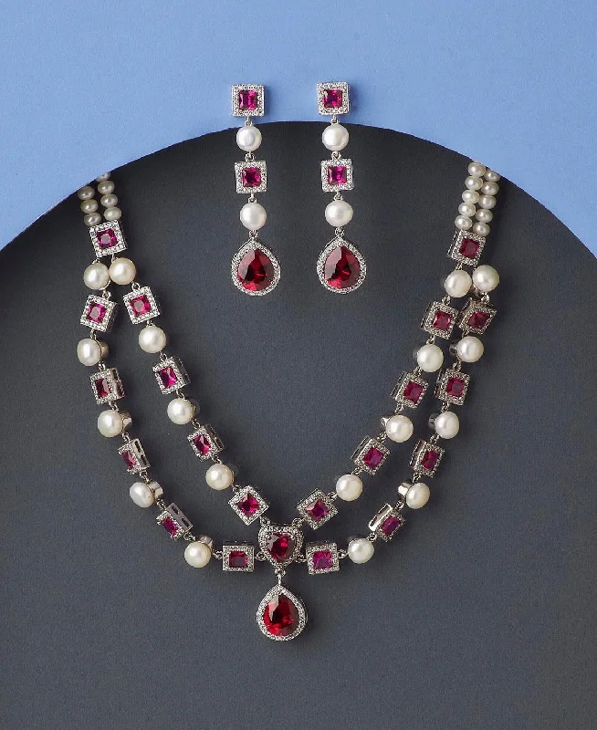 Gorgeous Real Pearl Necklace Set