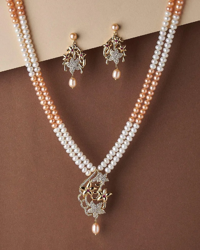 Gorgeous Real Pearl Necklace Set