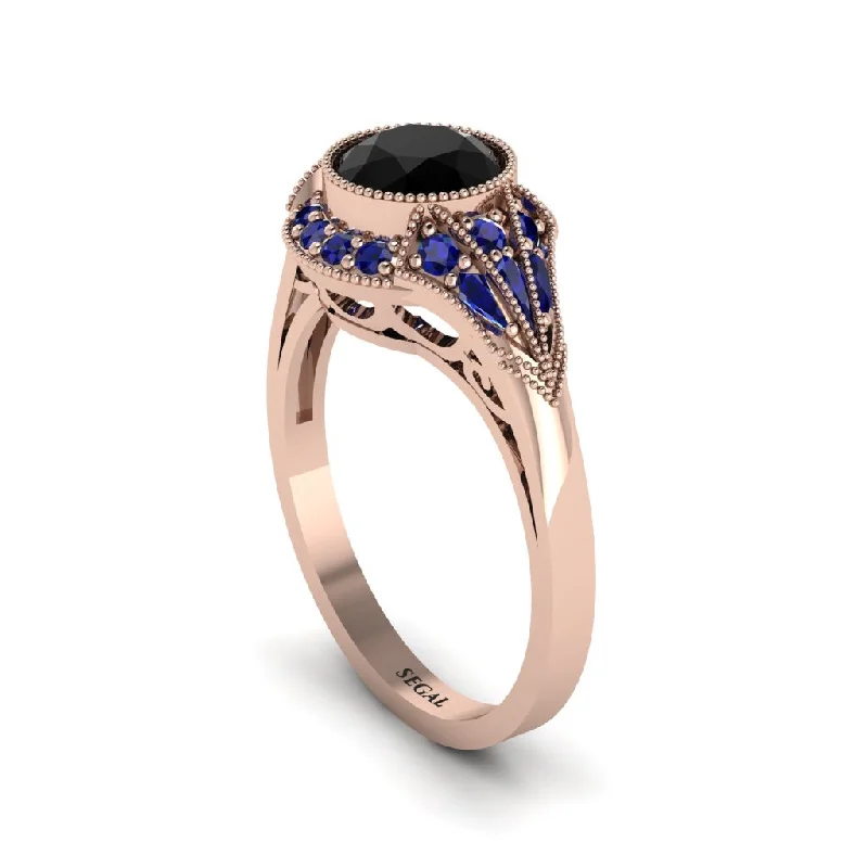 Timeless Engagement Rings For Everlasting Glam-Sapphire Vintage-Inspired Besel Engagement Ring - Makenzie No. 68