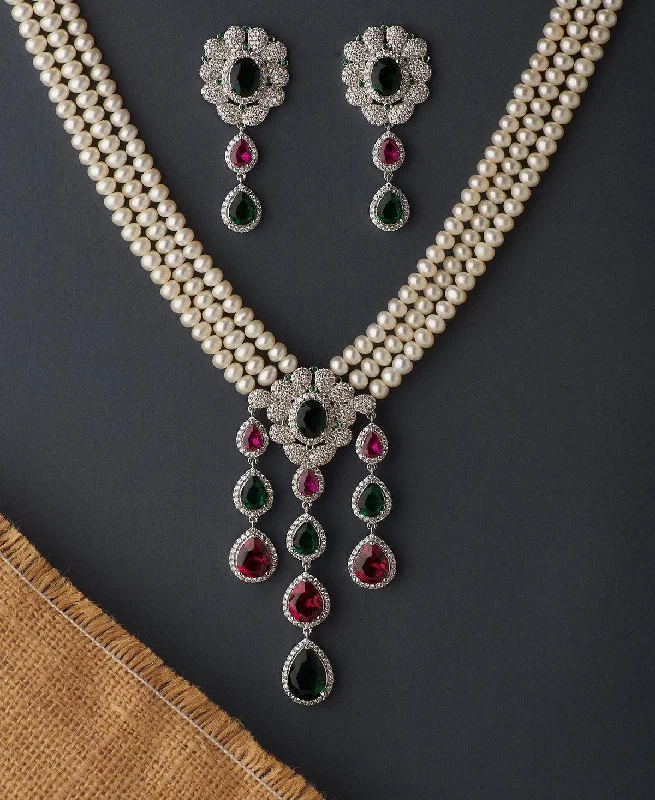 Ravishing Real Pearl Necklace Set