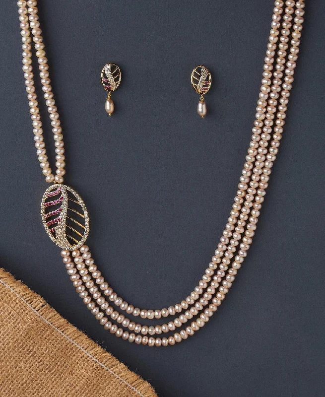 Ravishing Real Pearl Necklace Set