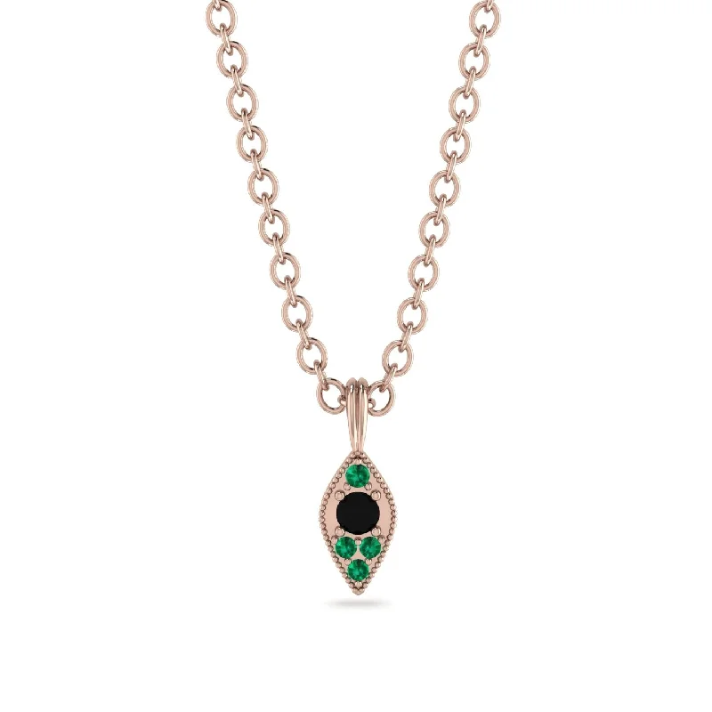 Milgrain Emerald Necklace - Jessie No. 23