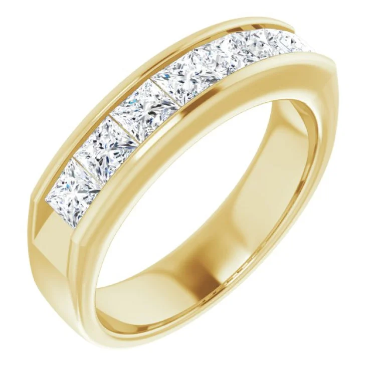 Simple Wedding Bands For Subtle Elegance-14K Yellow 1 3/4 CTW Natural Diamond Band