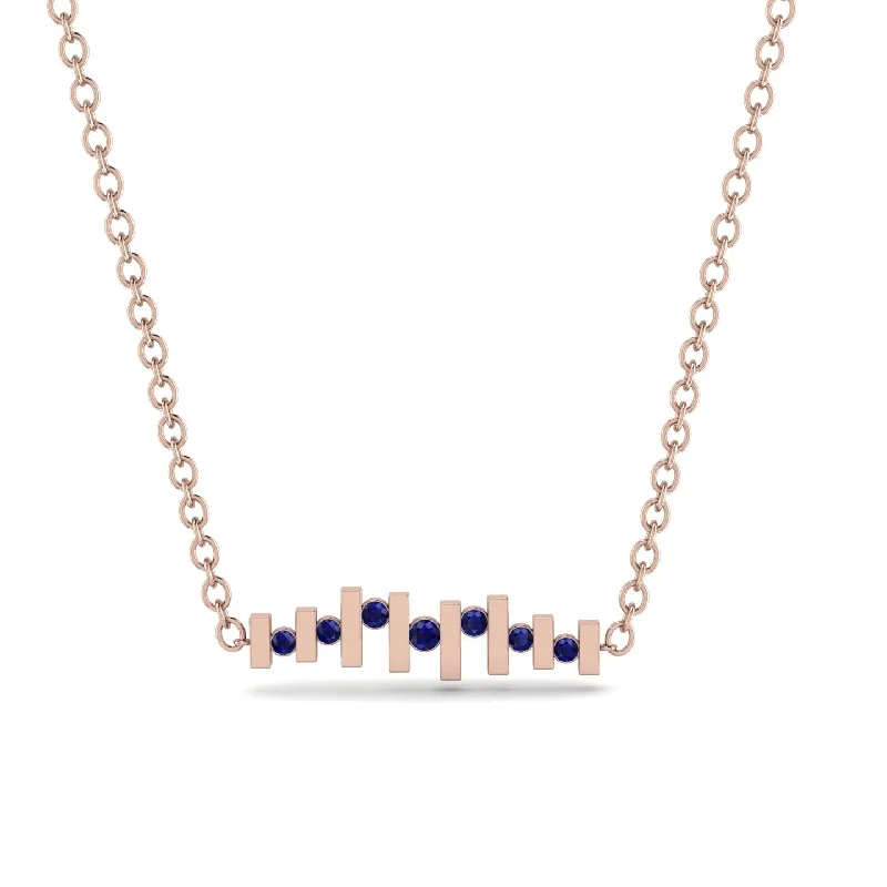 Bars Sapphire Necklace - Mercy No. 14