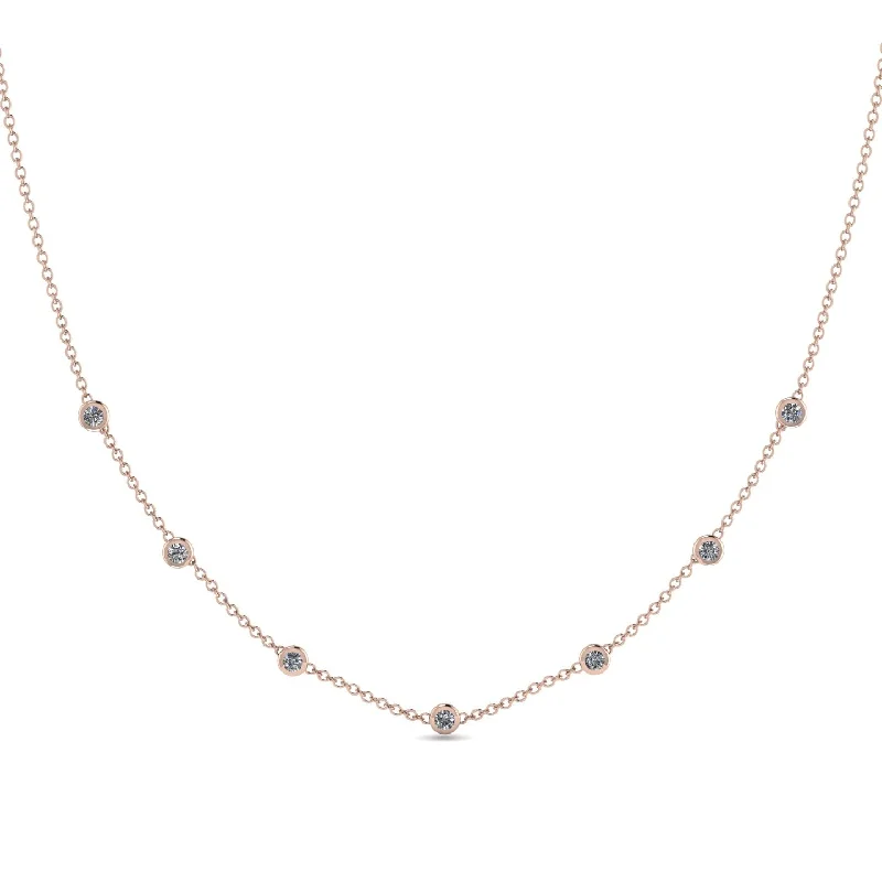 Minimalist Bezel Diamond Necklace - Liv No. 2