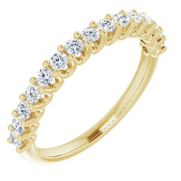 Simple Gold Rings For Everyday Wear-14K Yellow 1/2 CTW Lab-Grown Diamond Anniversary Band