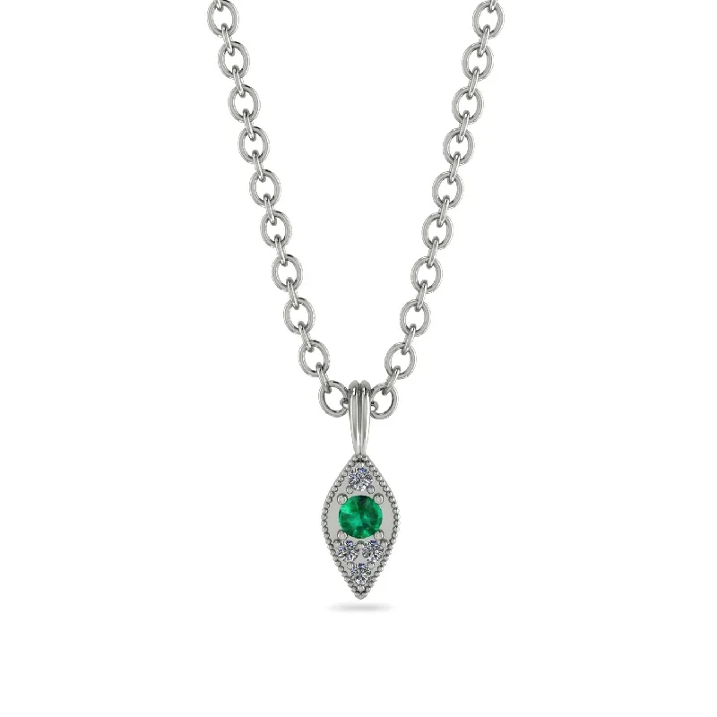 Milgrain Diamond Necklace - Jessie No. 6