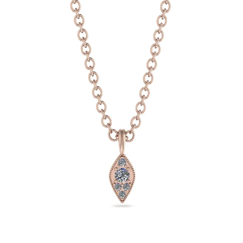 Milgrain Diamond Necklace - Jessie No. 2