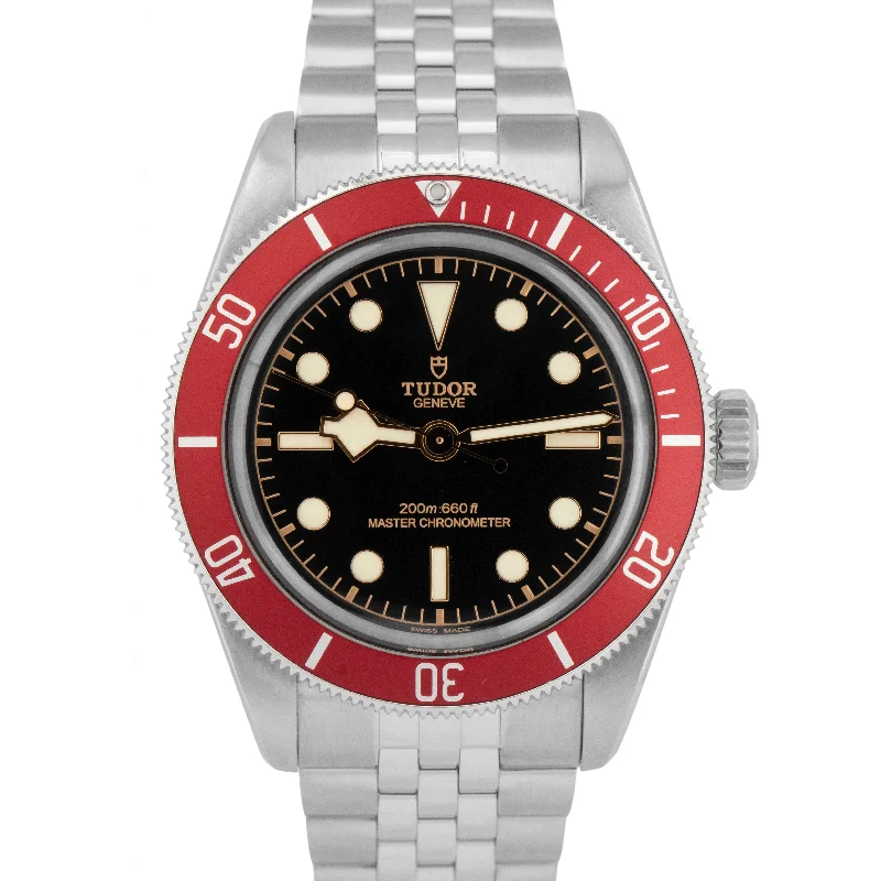 Waterproof Diver Watches For Water Enthusiasts-MINT 2024 PAPERS Tudor Black Bay Stainless Steel Red Jubilee 41mm 7941A1A0RU BOX