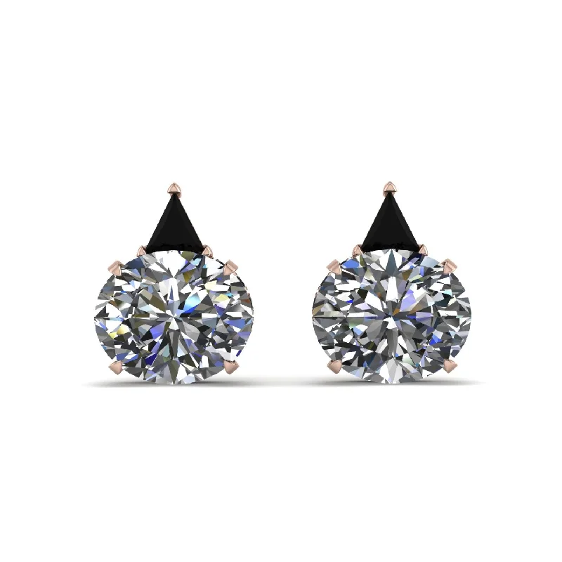 Artistic Earrings For Creative Looks-Hidden Halo Diamond Earrings - Rosalie No. 32