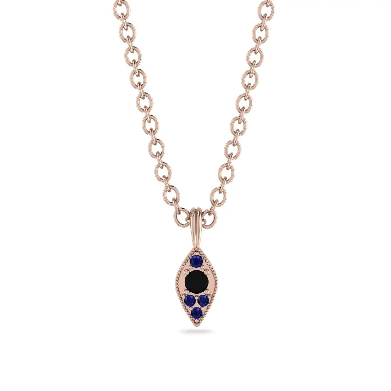 Milgrain Sapphire Necklace - Jessie No. 68