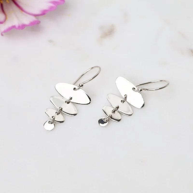 Unique Hoop Earrings For Creative Style-Graduated Oval Dangle Earrings