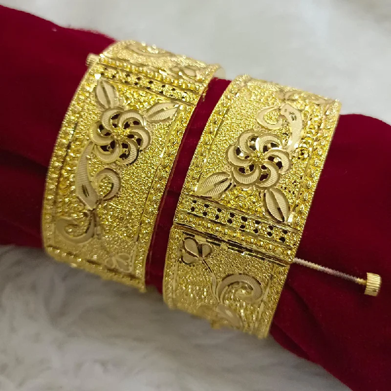 Custom Wedding Bangles For Bridal Style-Pari Art Jewellery Forming Gold Openable Bangles Set