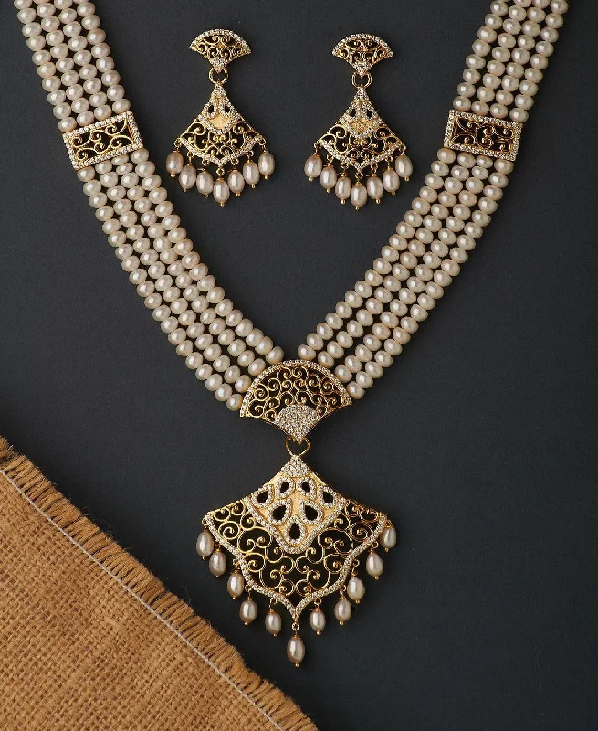 Gorgeous Real Pearl Necklace Set