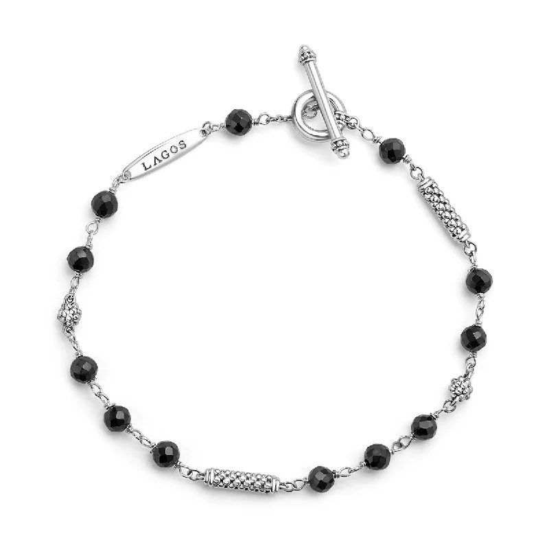 Timeless Pearl Bracelets For Classic Elegance-Black Ceramic Beaded Bracelet