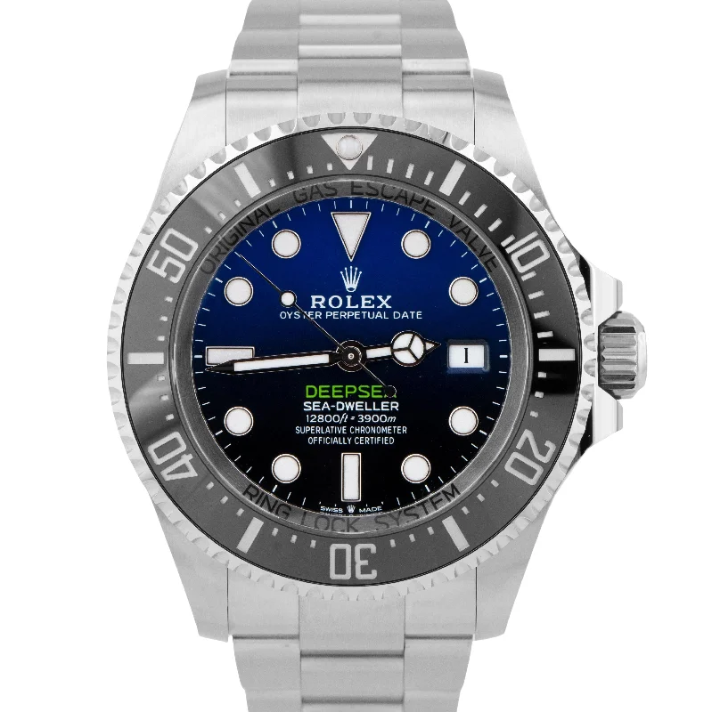 Customizable Sports Watches For Personalized Fitness-MINT 2023 Rolex Sea-Dweller Deepsea JAMES CAMERON Blue Black Steel 44mm 136660