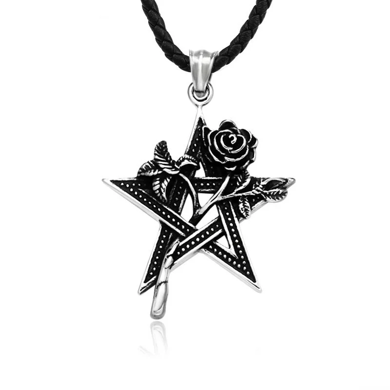 Men's Punk Rose Necklace