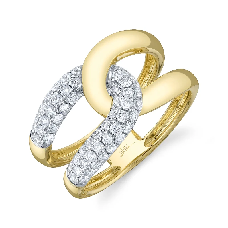 Custom Stackable Wedding Rings For Unique Styles-14kt. Yellow Gold Lady's Ring with 0.71ct TW Dia Pave