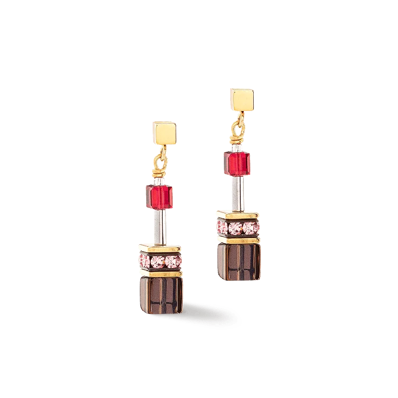 Bridal Earrings For Wedding Day Glam-Multicolor Energy GeoCube Earrings