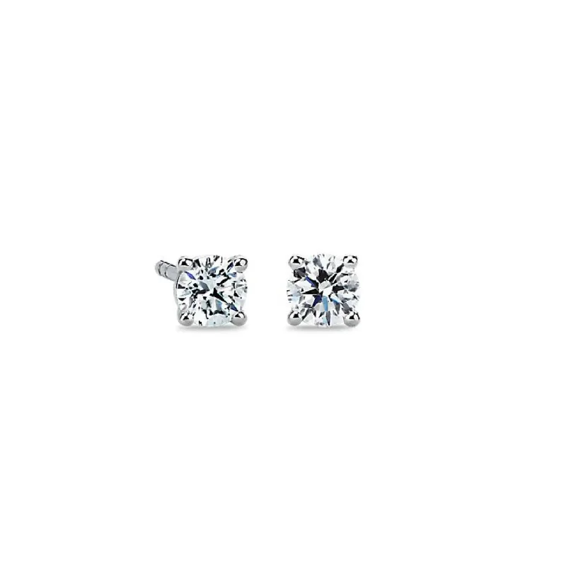 Bohemian Earrings For Free-Spirited Style-Natural Brilliant Cut Diamond Stud Earrings