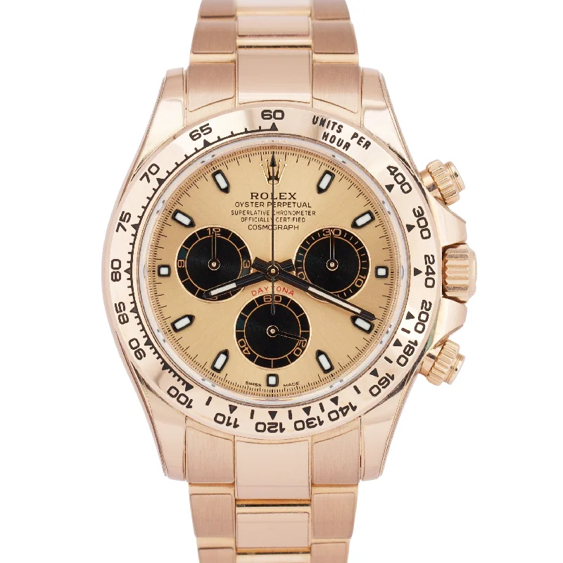 Stylish Women’s Watches For Everyday Wear-2022 PAPERS Rolex Daytona SUNDUST PINK 40mm 18K Rose Gold Watch 116505 BOX