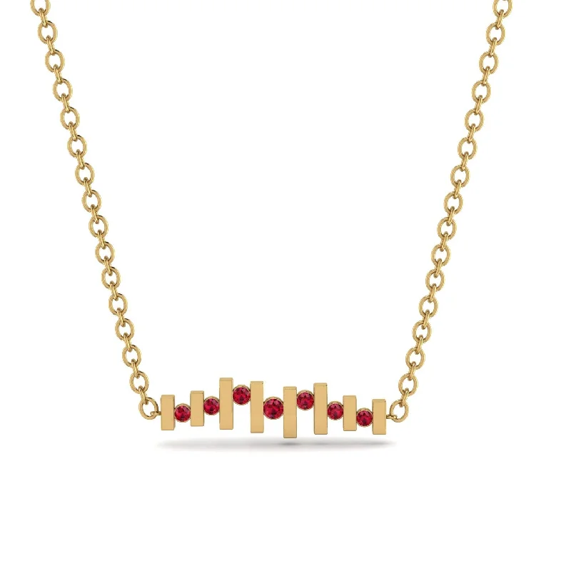 Bars Ruby Necklace - Mercy No. 10