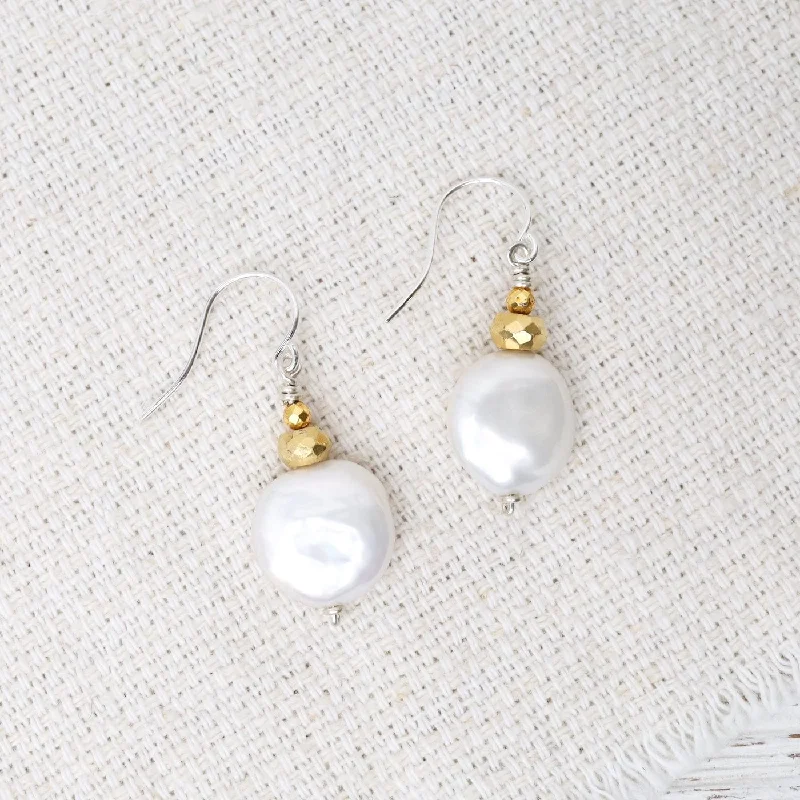 Cute Heart Earrings For Romantic Gifts-White Pearl Earrings