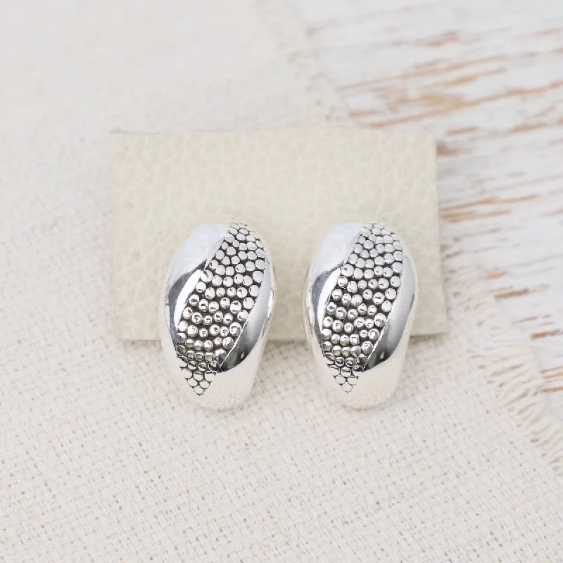 Fashion Earrings For Party Time-Electroform Dotty Hoop Earrings