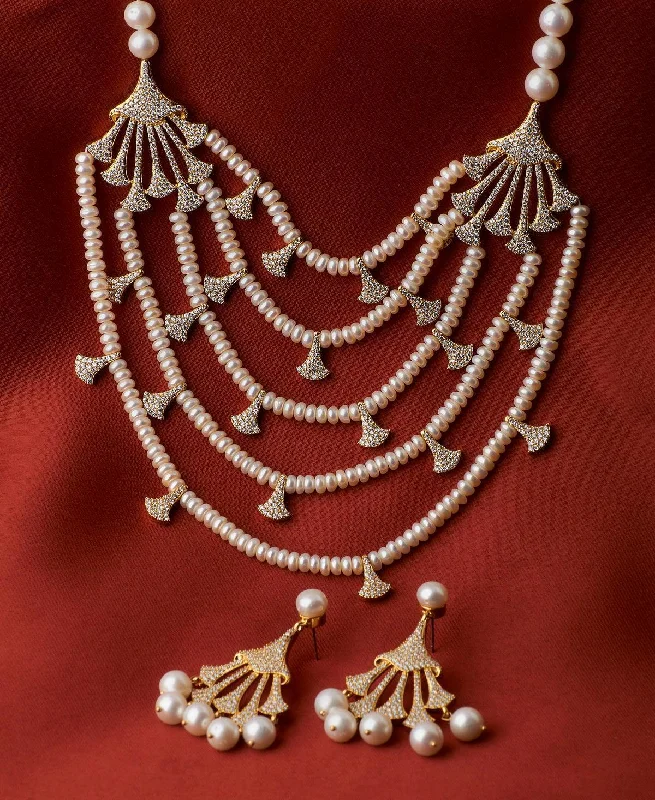 Gorgeous Real Pearl Necklace Set