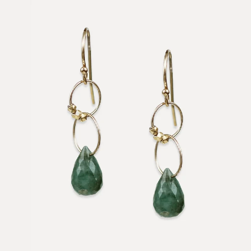 Dangle Earrings For Evening Glam-Emerald Astra Earrings