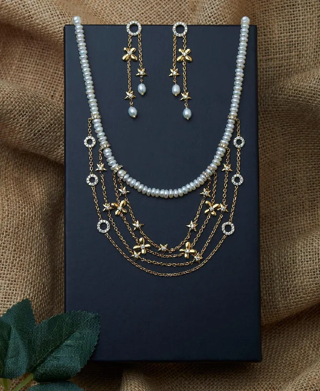 Ravishing Real Pearl Necklace Set