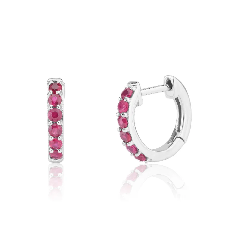 Fashionable Hoop Earrings For Everyday Looks-Ruby Petite Huggie Earrings