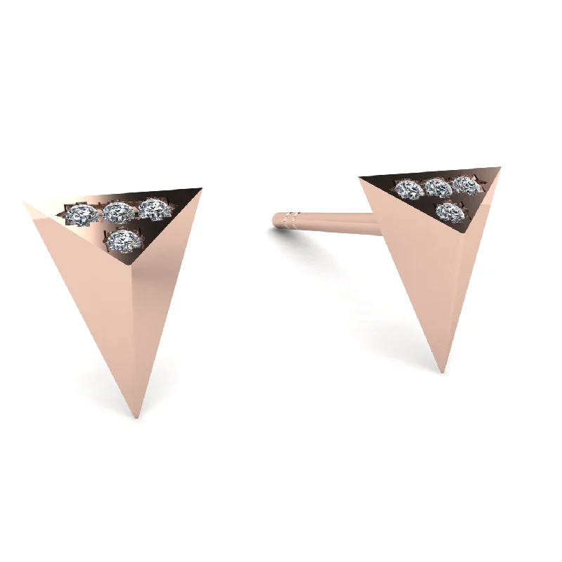 Colorful Drop Earrings For Fun Fashion-Triangle Diamond Earrings - Livia No. 2