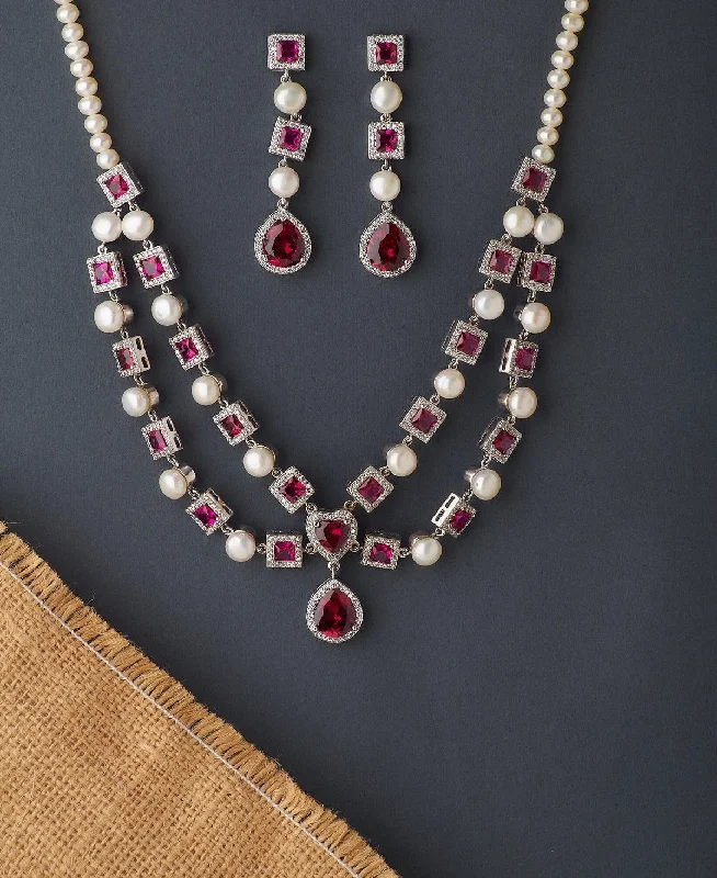 Ravishing Real Pearl Necklace Set