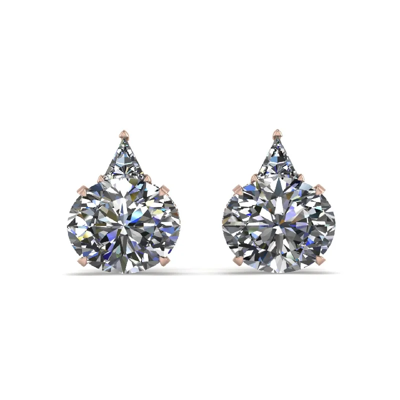 Classic Gold Earrings For Timeless Style-Hidden Halo Diamond Earrings - Rosalie No. 2