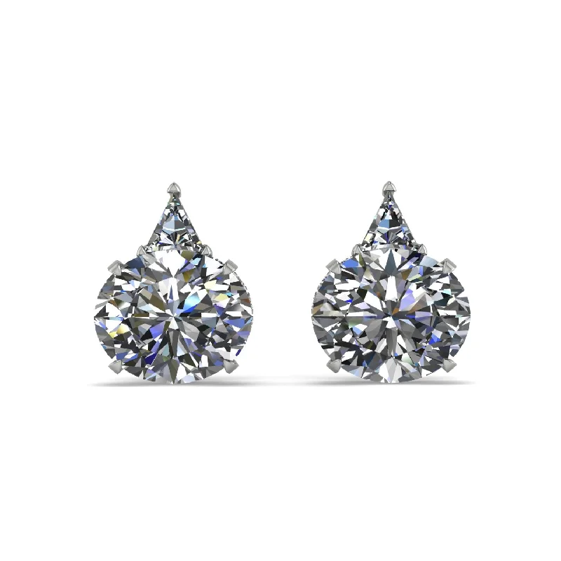 Designer Earrings For Exclusive Style-Hidden Halo Diamond Earrings - Rosalie No. 3