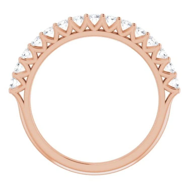 Unique Diamond Rings For Bold Statements-14K Rose 1/2 CTW Lab-Grown Diamond Anniversary Band